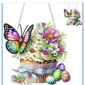 10N35/ Easter Egg Painting Pendant with Chain Adults, DIY Hanging Diamond